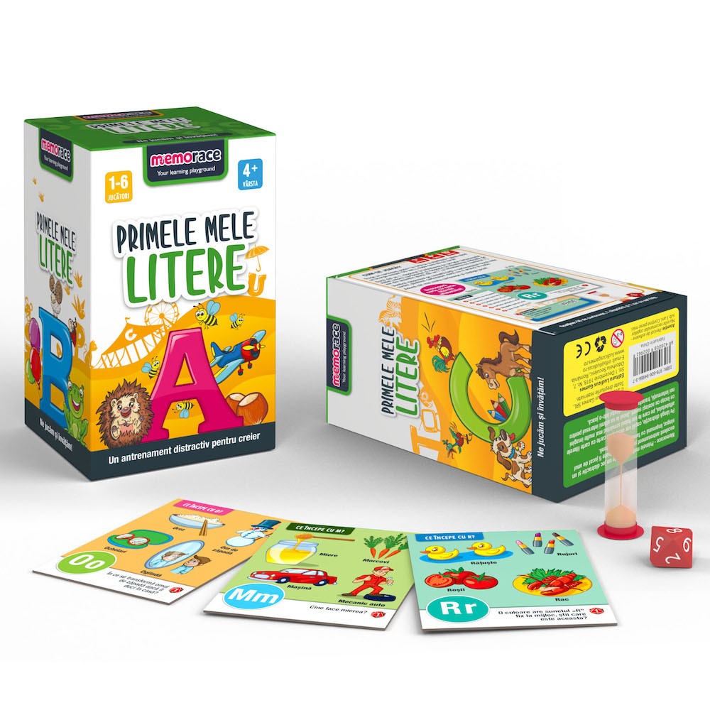 Joc educativ - Primele mele litere, MemoRace, 1-6 jucători, 4 ani+