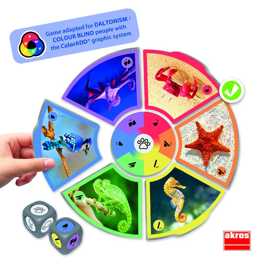 Joc educativ de asociere, Să învățăm culorile: primare și secundare, Akros, 3 ani+