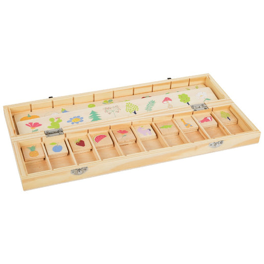 Joc educativ Casetă de sortare a imaginilor, Educate, Small Foot, 23 piese, 3 ani+