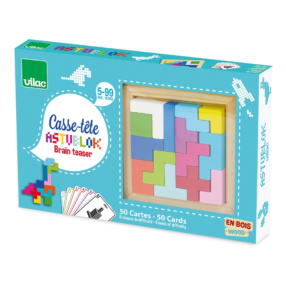 Joc educativ pentru copii, Test de inteligență, Astublok, Vilac, 5 ani+