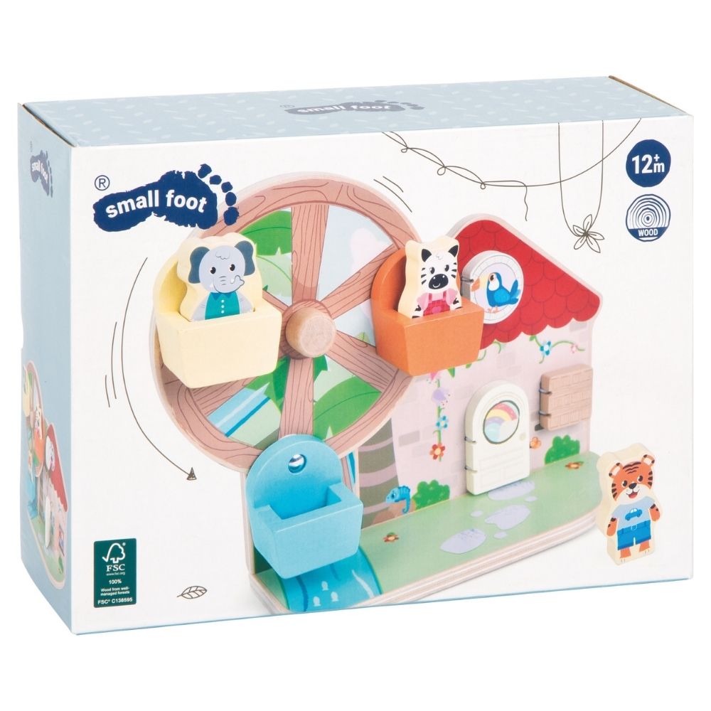 Jucărie de motricitate pentru copii din lemn FSC®,Jungle Friends, Small Foot, 12 luni+