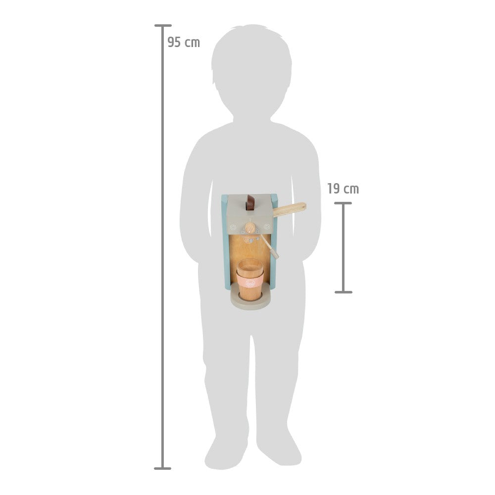 Jucărie din lemn, Cafetieră/Espressor de cafea, Tasty, Small Foot, 13 piese, 3 ani+