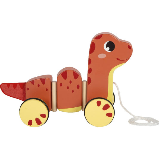 Jucărie din lemn de tras, Micul Dinozaur, Small Foot, Dino, FSC, 12 luni+