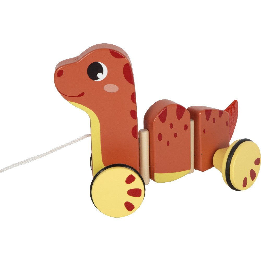Jucărie din lemn de tras, Micul Dinozaur, Small Foot, Dino, FSC, 12 luni+