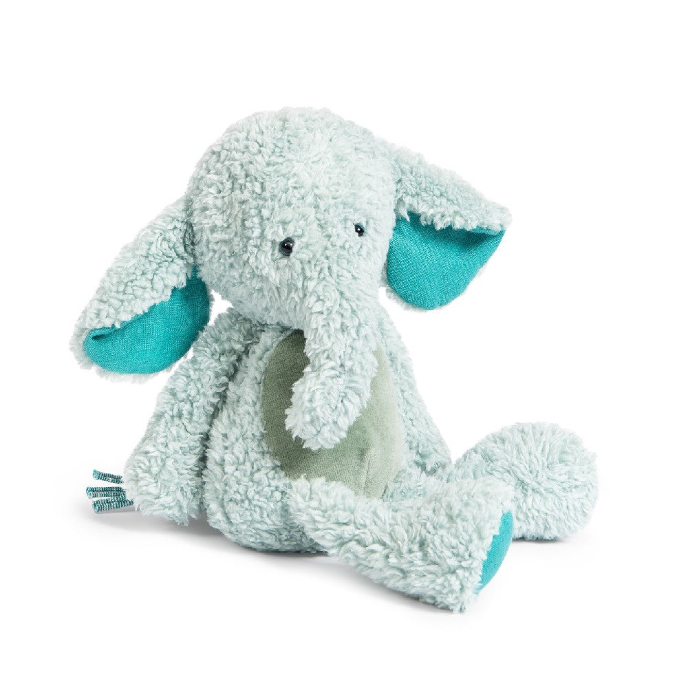 Jucărie moale de pluș, Micul Elefant, Moulin Roty, Albastru, 0 luni+