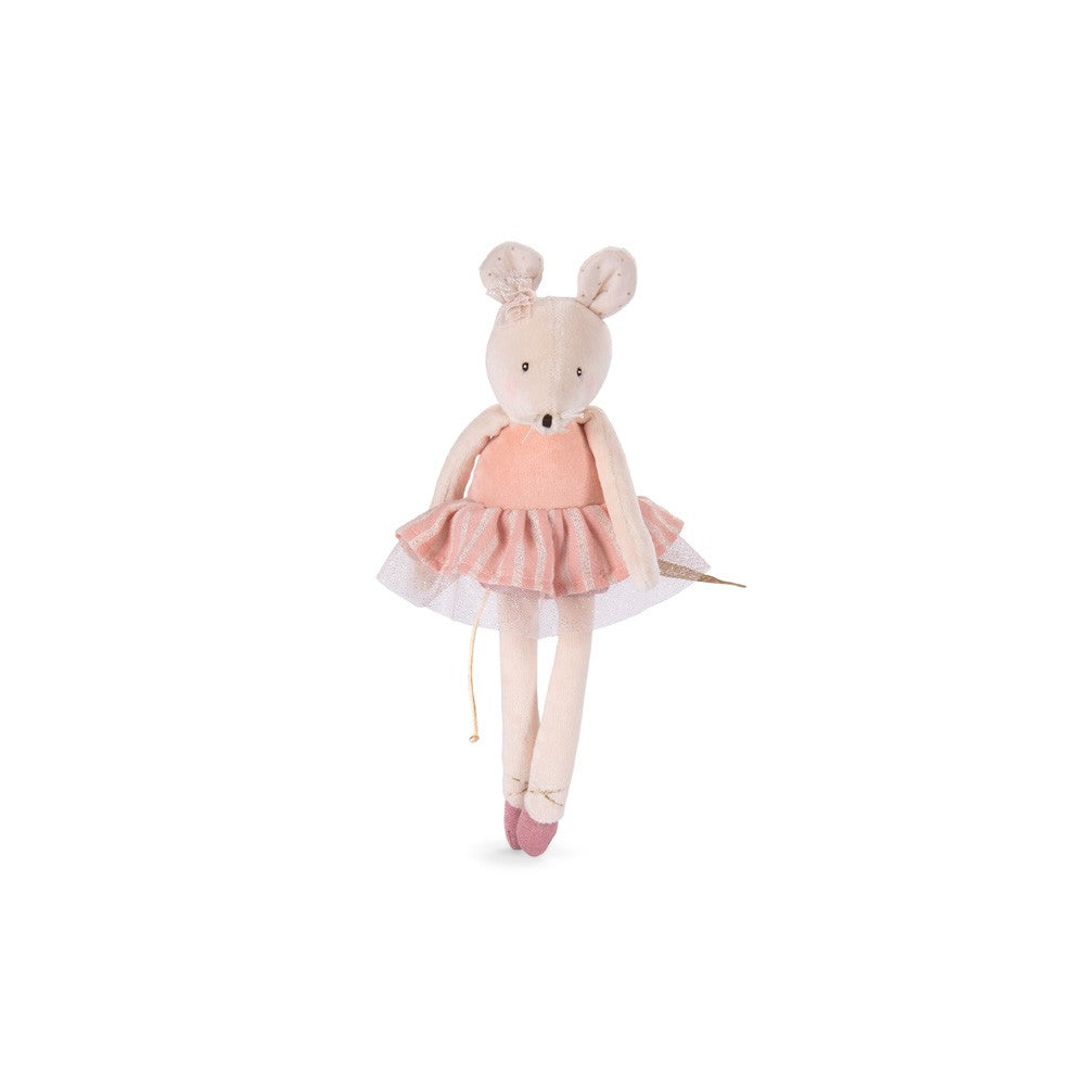 Jucărie moale de pluș, Micuța balerină șoricică, Moulin Roty, Roz, 0 luni+