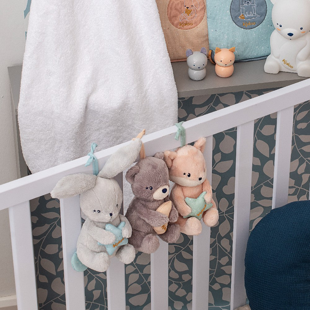 Jucărie muzicală bebeluși, Vulpe din pluș, Kaloo, 16 cm, 0 luni+