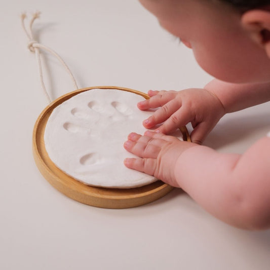 Kit amprenta bebeluș medalion decorativ din lemn, Keepsake, Petit Artichaut