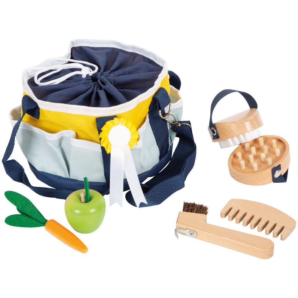 Kit de jucărie pentru îngrijire cailor, 7 piese, Small Foot, 3 ani+