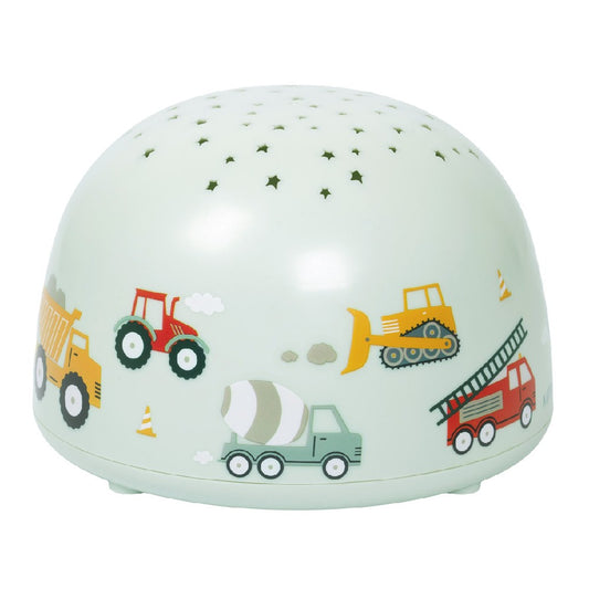 Lampă cu proiector multicolor, Vehicule, A Little Lovely Company, 3 ani+