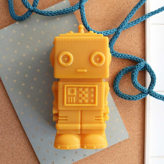Lampă de veghe pentru copii, Micul Robot, A Little Lovely Company, Galben-Muștar