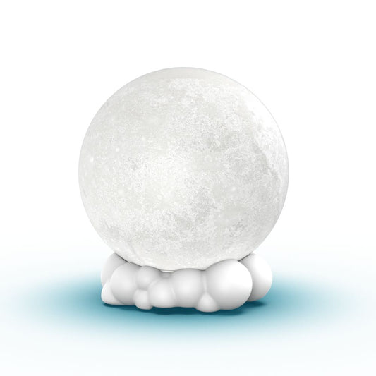 Lampă de veghe & Boxă portabilă, Lună cu efect multicolor, MOB Paris