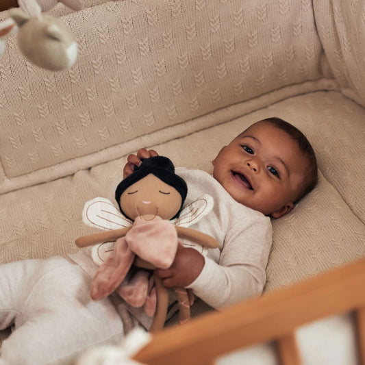 Păpușă textilă, Jucărie de pluș - Zâna Mae, Jollein, 32 cm, 0 luni+