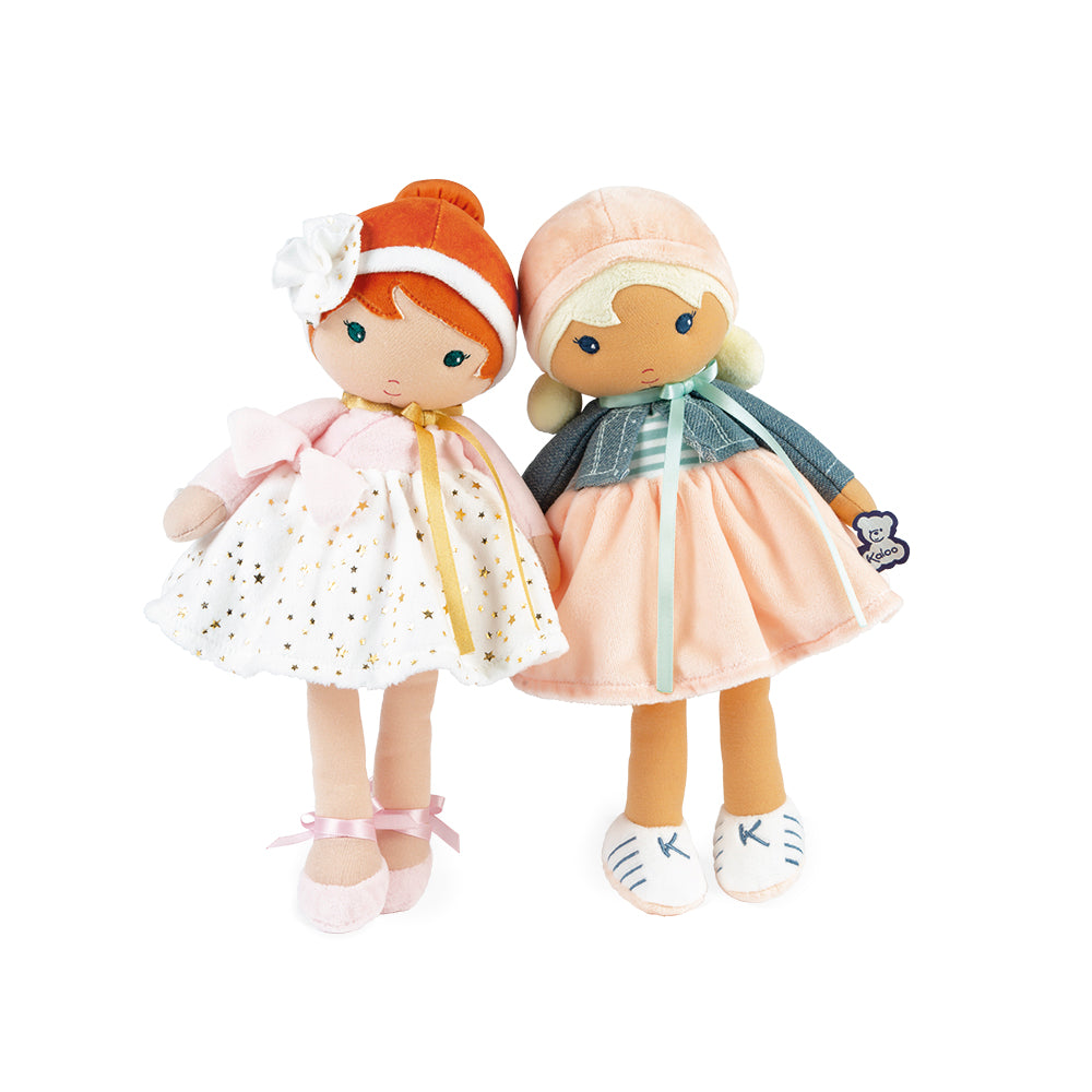 Păpușă textilă din velur, Chloe, Kaloo, 32 cm, 0 luni+