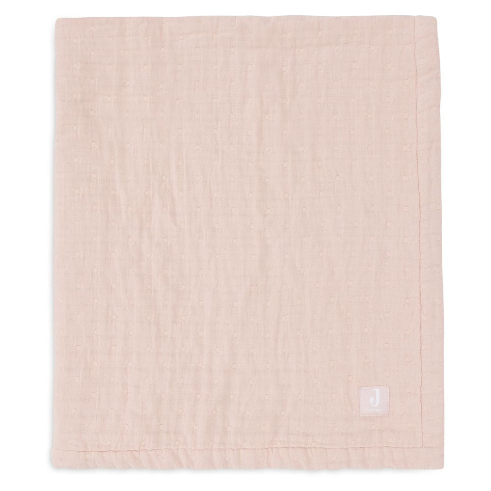 Pătură din jacquard și muselină pentru bebeluși,Wild Rose, Jollein, 75x100 cm, GOTS