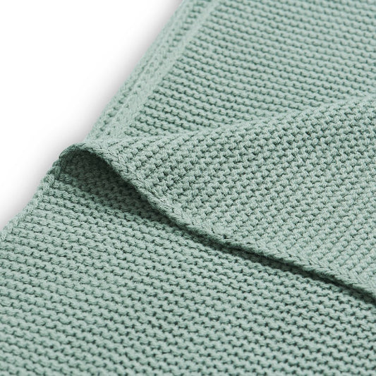 Pătură tricotată pentru bebeluși,Basic Knit Forest Green, Jollein, 75x100 cm