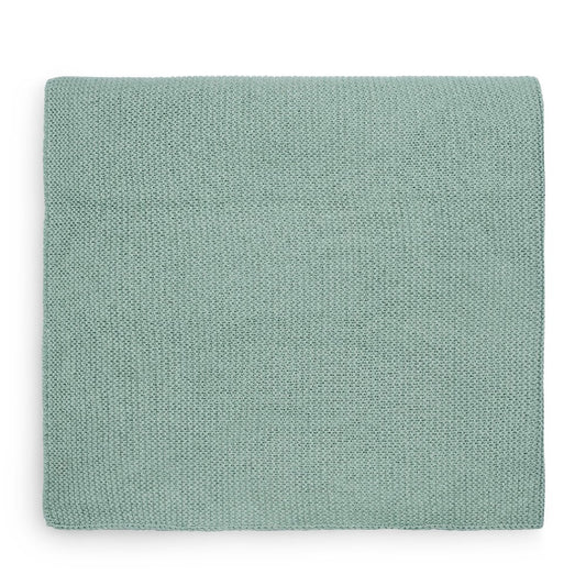 Pătură tricotată pentru bebeluși,Basic Knit Forest Green, Jollein, 75x100 cm