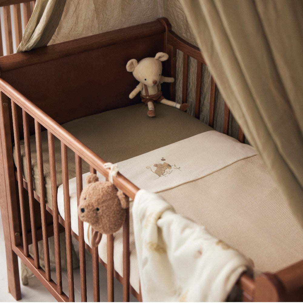 Pătură tricotată pentru bebeluși, Basic Knit Nougat, Jollein, 75x100 cm