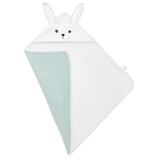 Prosop de baie bebeluși din bumbac, Dove, Kaloo, 75 cm, 0 luni+