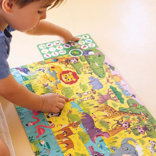 Puzzle Animale din Savana, 60 piese, Apli, 4 ani+