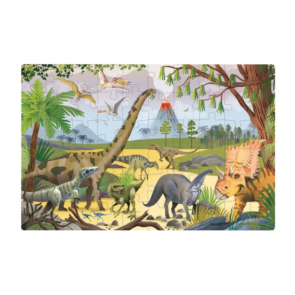 Puzzle forforescent, Dinozauri- Glow In The Dark, 60 piese, Apli, 4 ani+