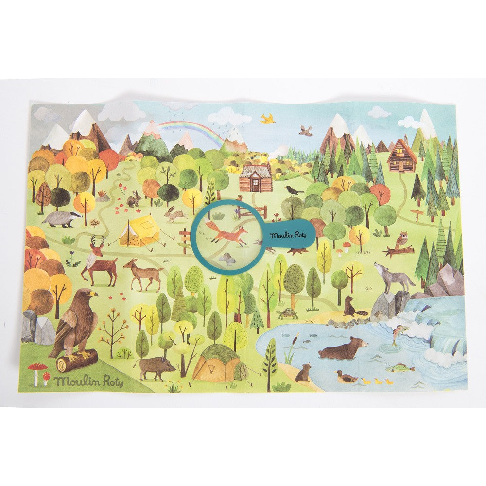 Puzzle-ul exploratorului, Pădurea morii, Moulin Roty, 96 piese, 30x20 cm, 5 ani+