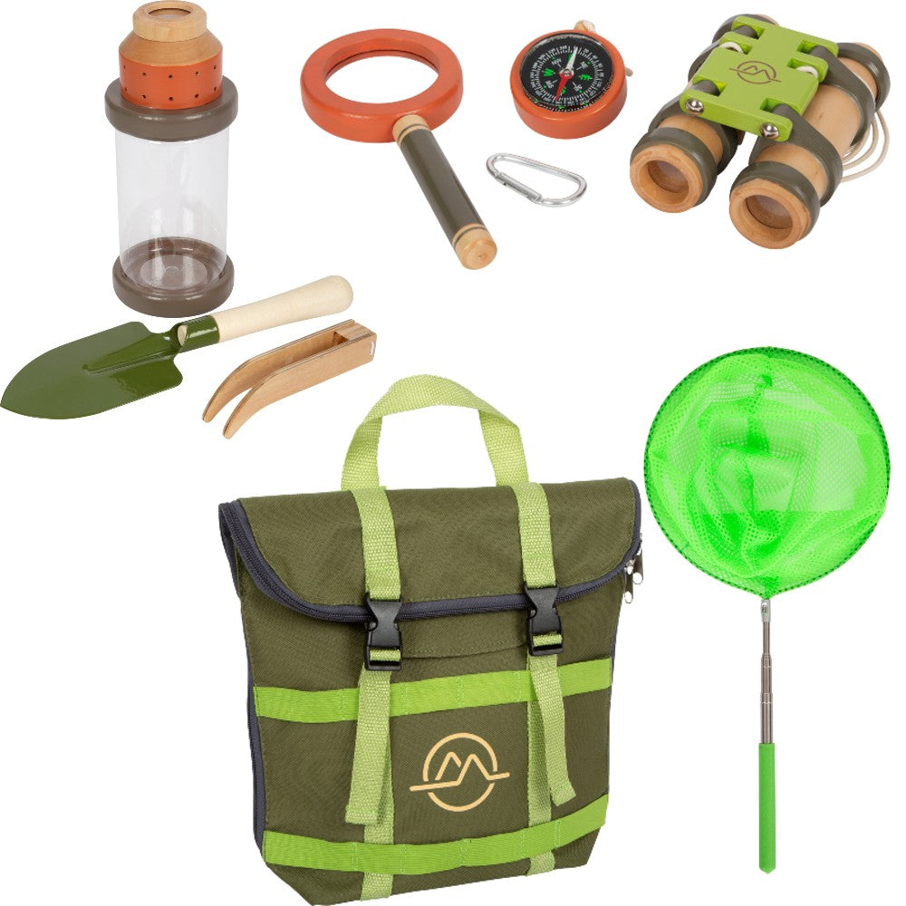 Rucsac Explorator Discover pentru copii, 9 piese, Small Foot, 3 ani+