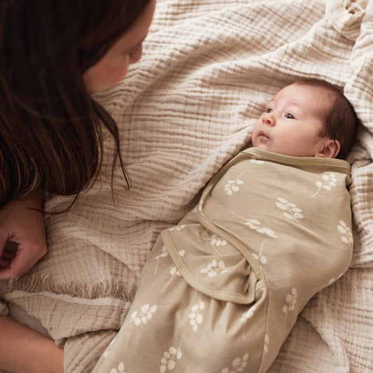 Sac de dormit - sistem de înfășat bebeluși, Twig, Jollein, Verde măsliniu, 0-3 luni