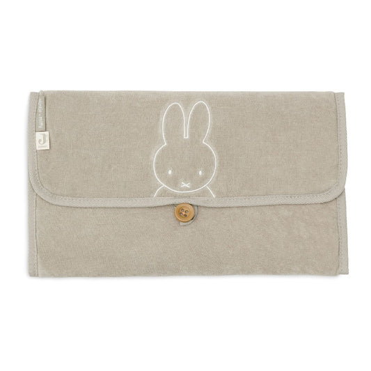 Salteluță portabilă pentru schimbat și înfășat, Miffy - Olive Green, Jollein, 71x70 cm