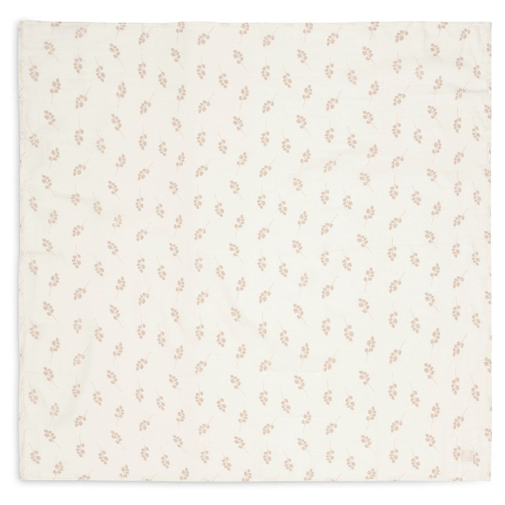 Set 2 museline din bumbac, Twig, Jollein, Roz piersică, 115x115 cm, OEKO-TEX