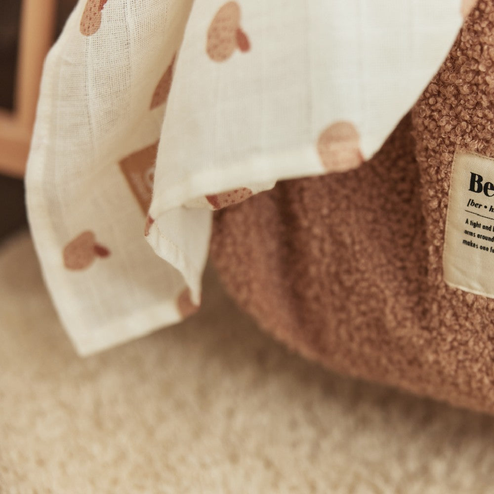 Set 2 museline din bumbac, Farm, Jollein, 115x115 cm