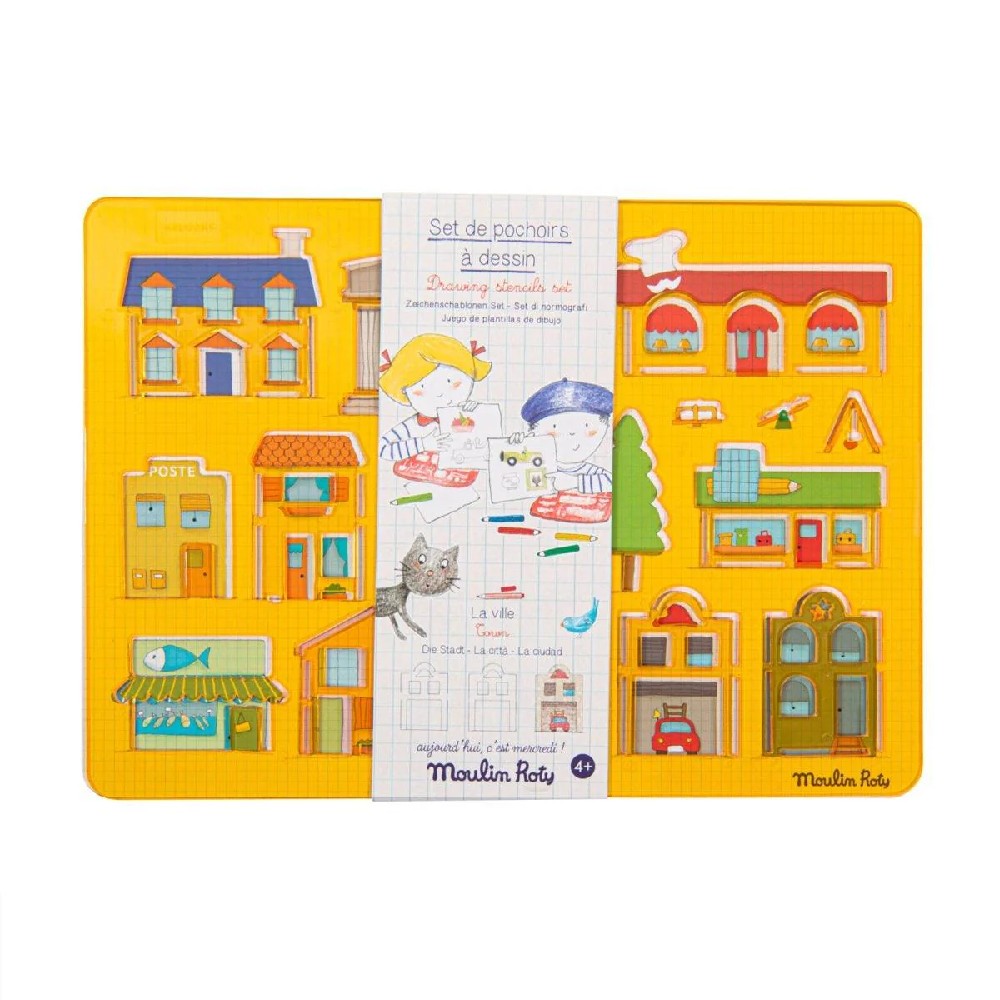 Set 2 șabloane - Orașul de astăzi, Moulin Roty, 3 ani+