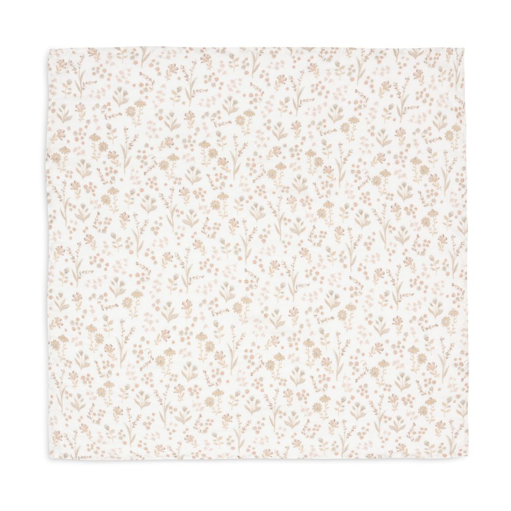 Set 3 museline din bumbac, Bloomy, Jollein, 70x70 cm, OEKO-TEX