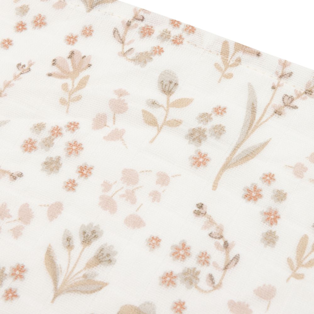 Set 3 museline din bumbac, Bloomy, Jollein, 70x70 cm, OEKO-TEX