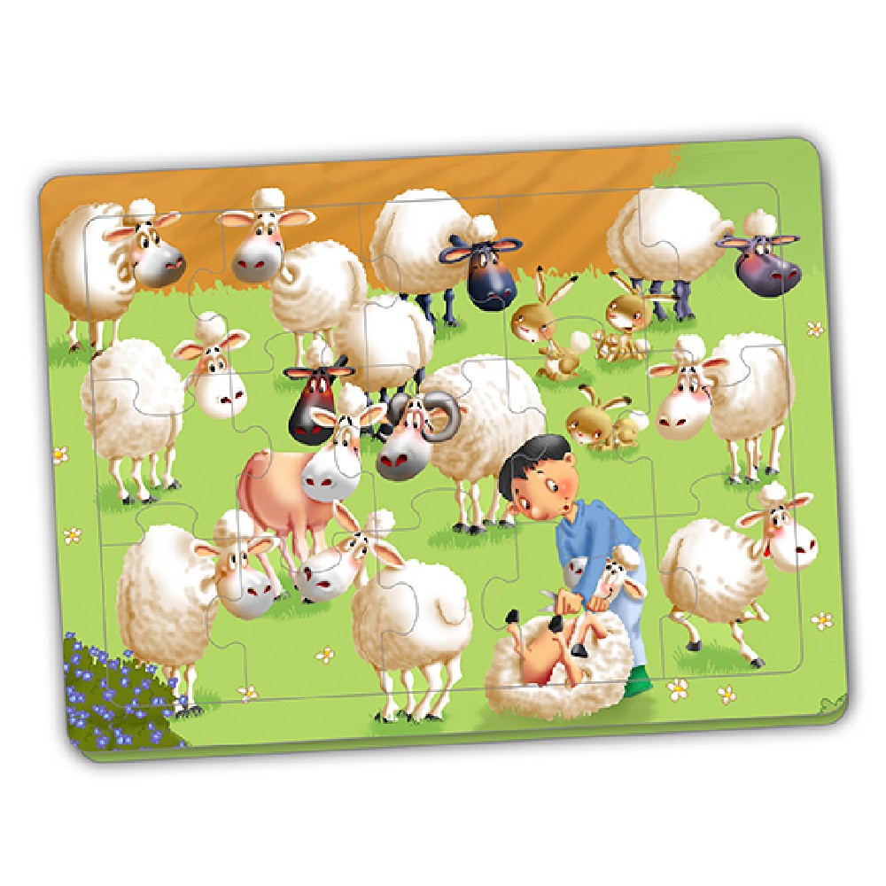 Set 4 puzzle-uri, La fermă, Akros, 3 ani+