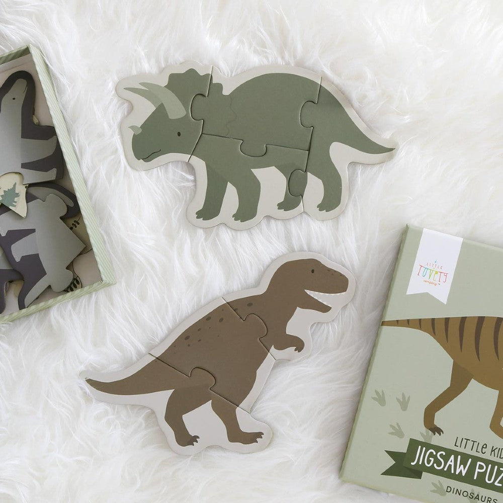 Set 5 Jigsaw Puzzle-uri, Dinozauri, A Little Lovely Company, 19 piese, 2 ani+
