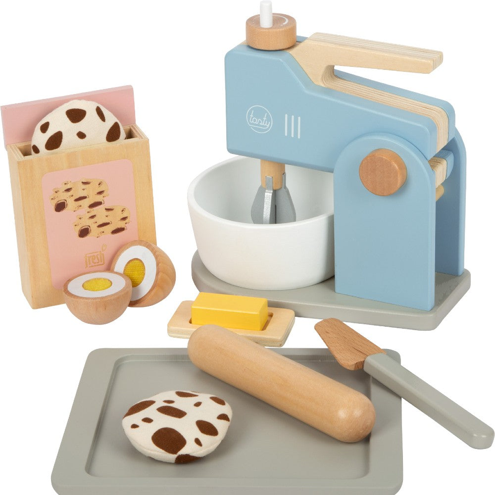 Set Mixer din lemn cu accesorii, Small Foot, Tasty, 3 ani+