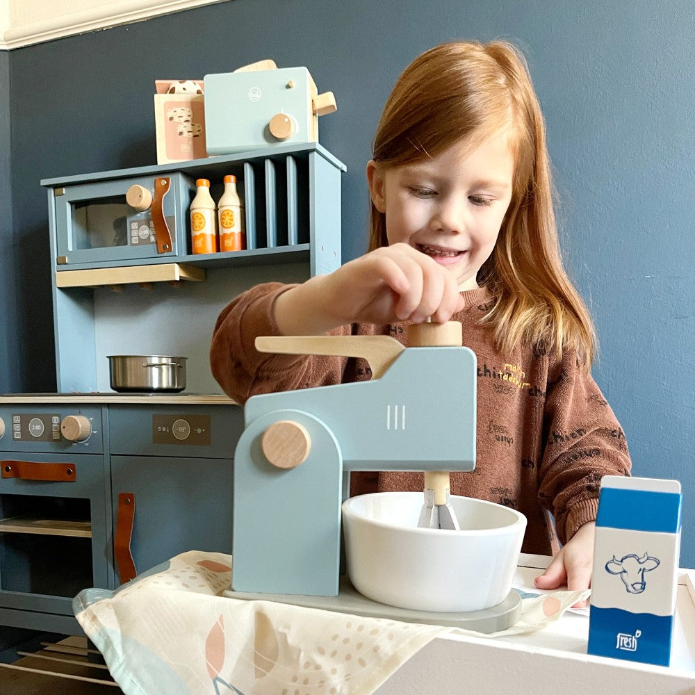 Set Mixer din lemn cu accesorii, Small Foot, Tasty, 3 ani+