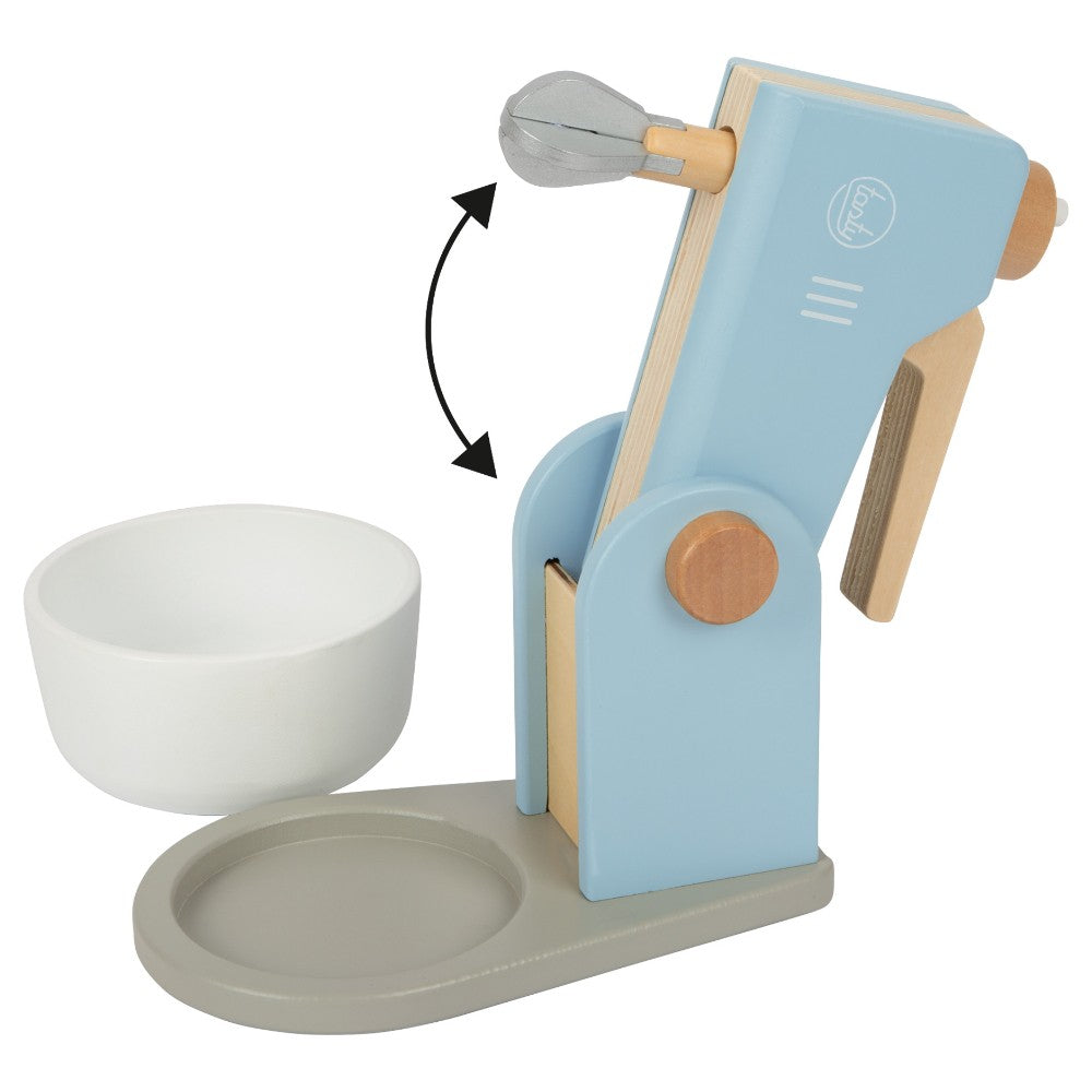 Set Mixer din lemn cu accesorii, Small Foot, Tasty, 3 ani+