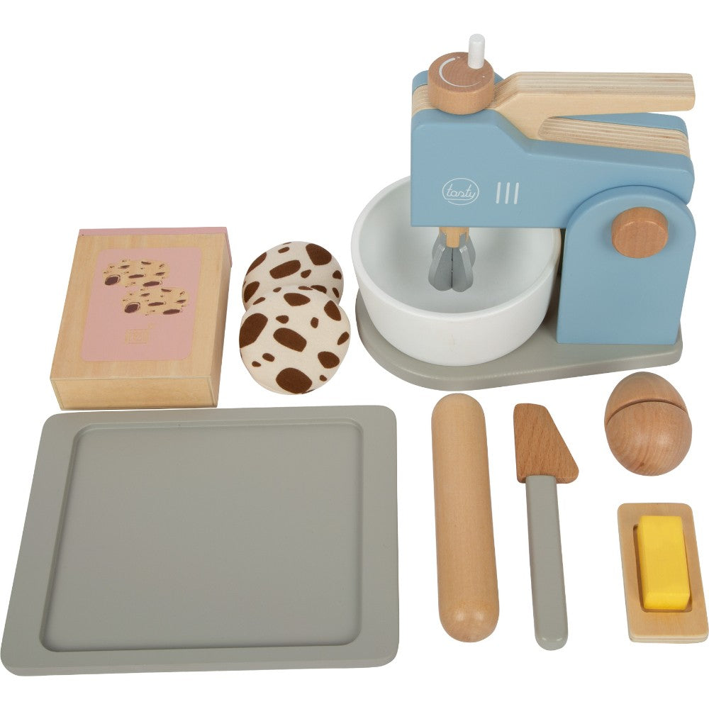 Set Mixer din lemn cu accesorii, Small Foot, Tasty, 3 ani+