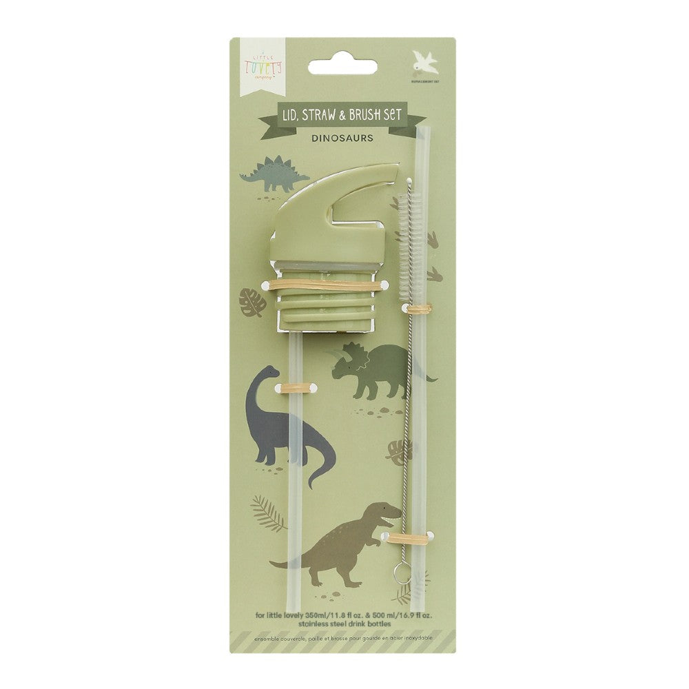 Set accesorii sticlă apă copii, Dinozauri, A Little Lovely Company, 6 luni+