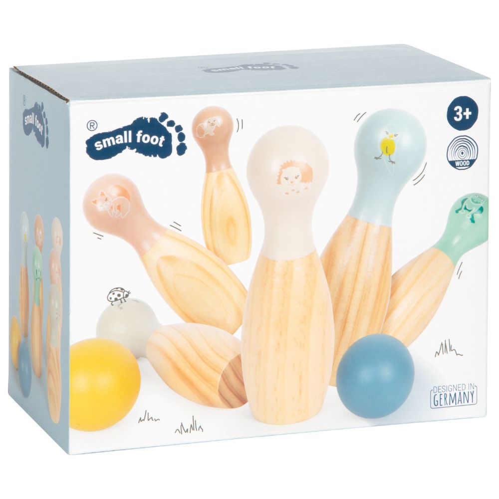 Set Bowling din Lemn pentru Copii, Small Foot, 3 ani+