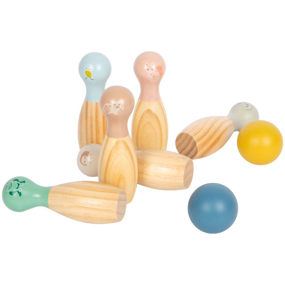 Set Bowling din Lemn pentru Copii, Small Foot, 3 ani+