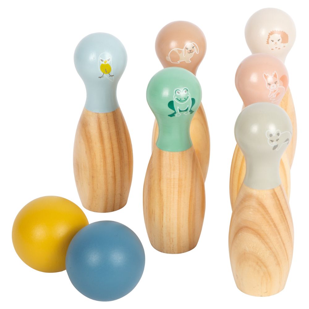 Set Bowling din Lemn pentru Copii, Small Foot, 3 ani+