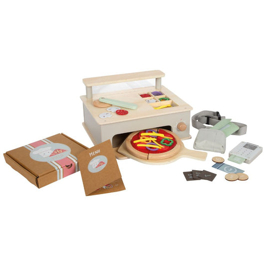 Set de Pizzerie din Lemn pentru Copii, Joc de rol educativ, Small Foot, 3 ani+