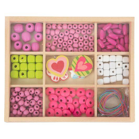 Set de artizanat mărgele cu filet, Small Foot, 199 piese, 3 ani+