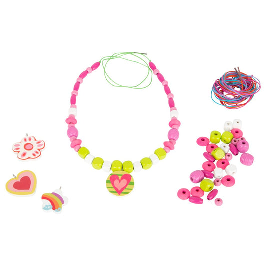 Set de artizanat mărgele cu filet, Small Foot, 199 piese, 3 ani+