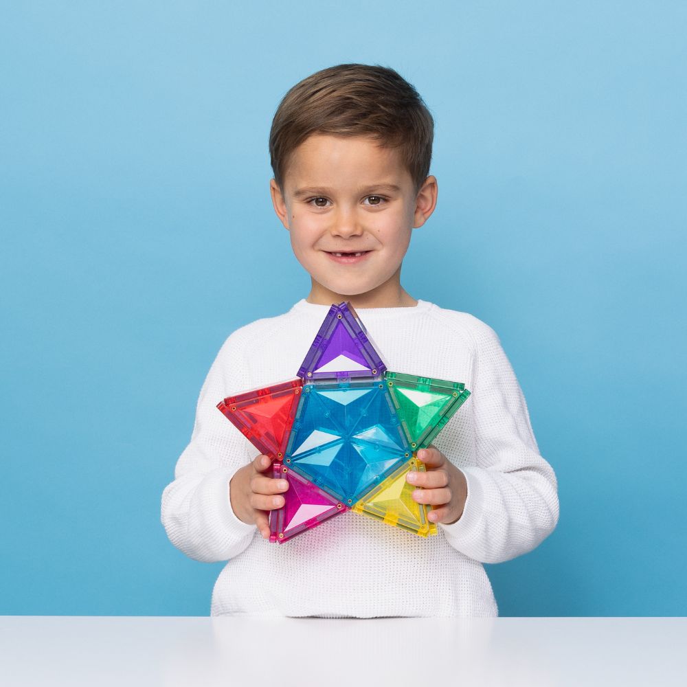 Set de construcție magnetic, Light Star, Connetix Tiles, 28 piese, 3 ani+
