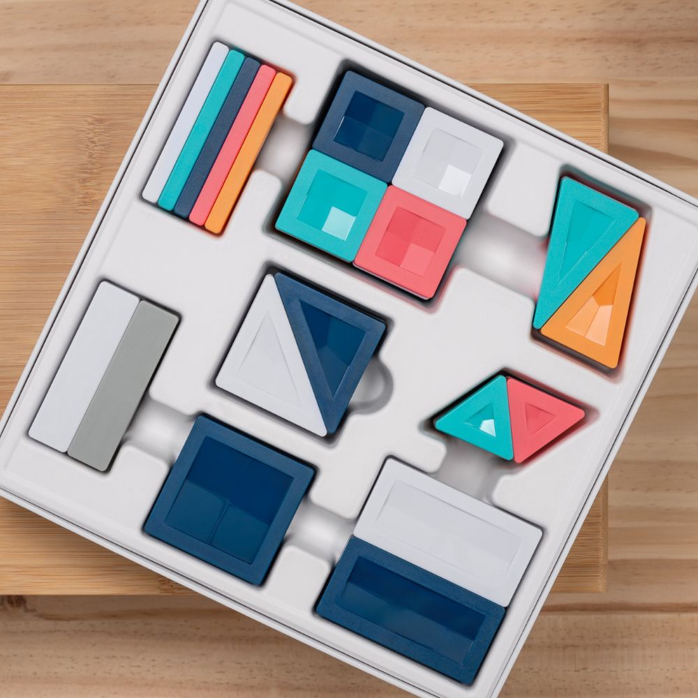 Set de construcție magnetic, PRO Constructor, Connetix Tiles, 70 piese, 3 ani+