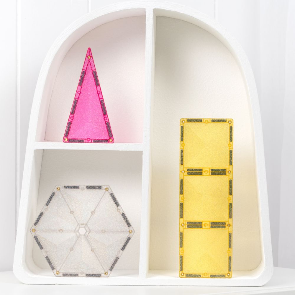 Set de construcție magnetic, Glitter Unicorn Pack, Connetix Tiles, 56 piese, 3 ani+